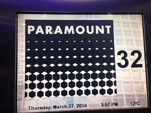 Paramount Lift Going Up