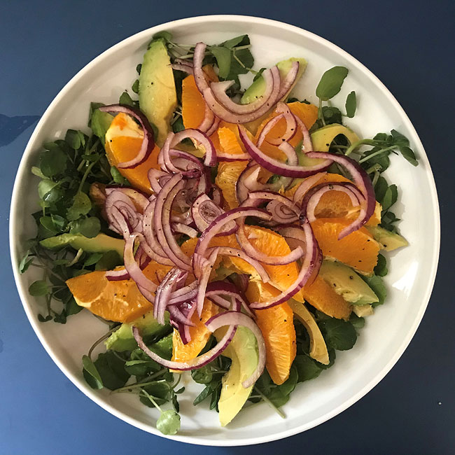 Orange and avocado salad