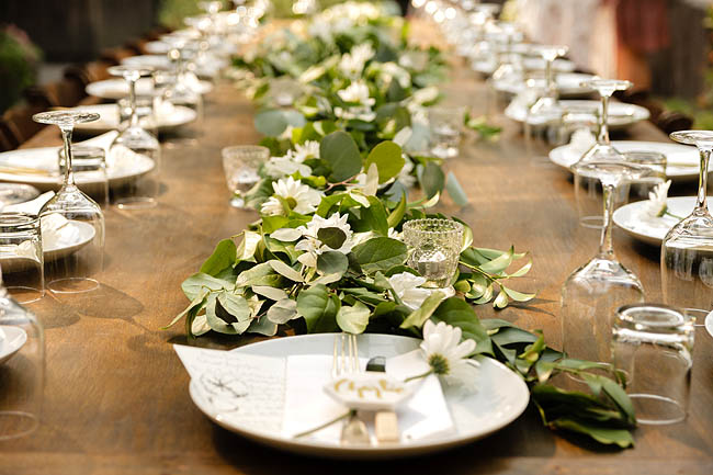 Wedding wines - table setting