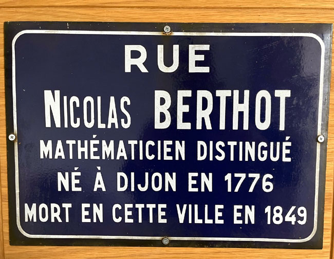 Rue Nicolas Berthot sign
